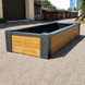 Надгробие деревянное с металлическими накладками без трезубца, светлый дуб, 186&times;70&times;30 см 031 фото 3